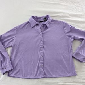 NY & Co Polyester Button-Up Shirt